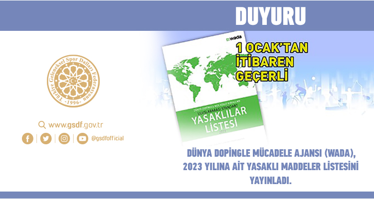 WADA YASAKLILAR LİSTESİ 2023