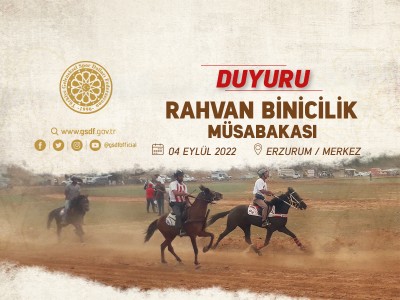 RAHVAN BİNİCİLİK MÜSABAKASI 04 EYLÜL 2022 ERZURUM / MERKEZ