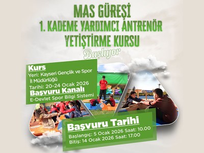 Mas Güreşi 1.Kademe Yardımcı Antrenör Yetiştirme Kursu