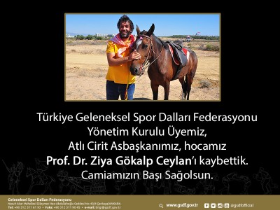 Yönetim Kurulu Üyemiz, Atlı Cirit Asbaşkanımız, hocamız Prof. Dr. Ziya Gökalp Ceylan’ı kaybettik.