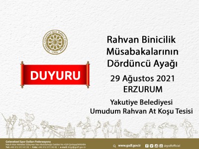 Rahvan Binicilik Müsabakalarının Dördüncü Ayağı - 29 Ağustos 2021 Erzurum