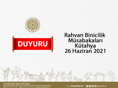 Rahvan Binicilik Müsabaka Başvurusu - Kütahya 26 Haziran 2021