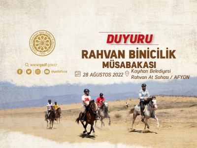 RAHVAN BİNİCİLİK MÜSABAKASI  28 Ağustos 2022 Afyon